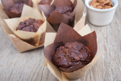 Miniature Chocolate Almond Tortes for the Jewish Holiday of Tu Bishvat